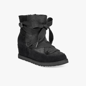 Ugg Classic Femme Lace-up Women Fashion Boots Black (5360QHUDC)